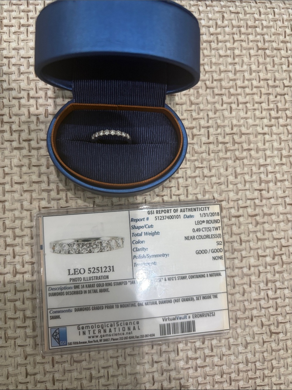 Leo diamond wedding band